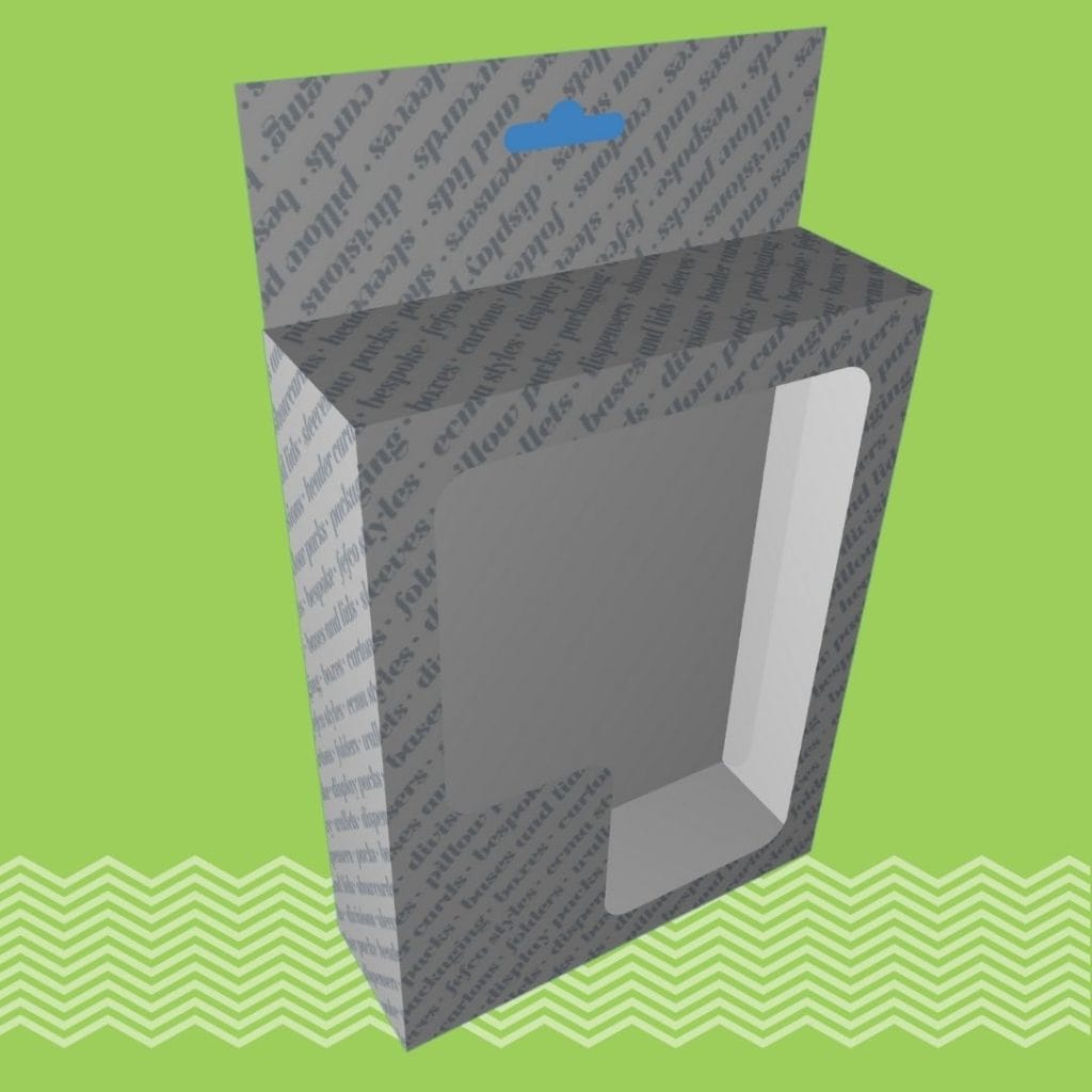 Cardboard carton packaging printer and Cardboard carton packaging manufacturer. Cartons with headers CRASH LOCK WITH HEADER. Tams Packaging.