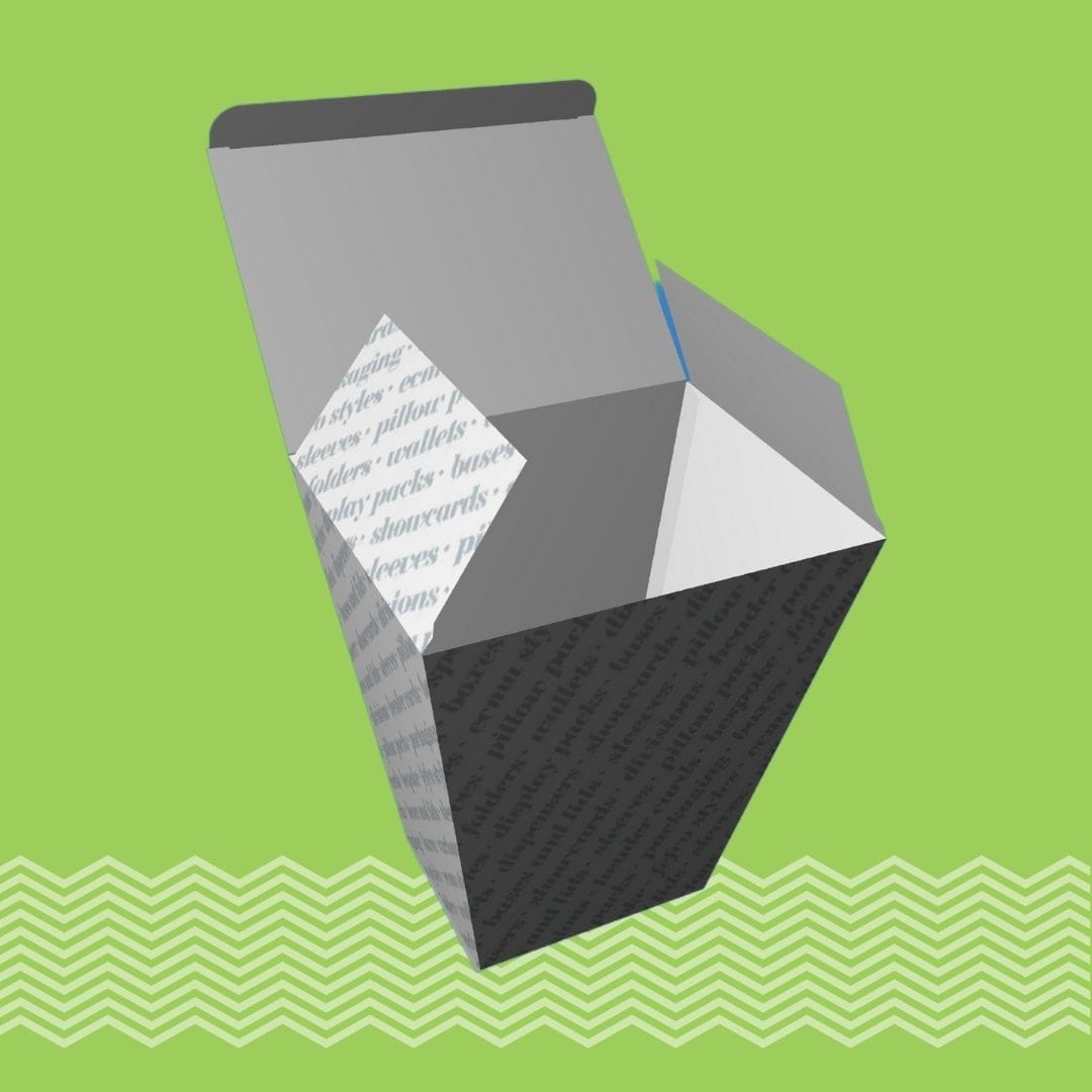 Cardboard carton packaging printer and Cardboard carton packaging manufacturer. Tuck-in top cartons tapered carton. Tams Packaging.