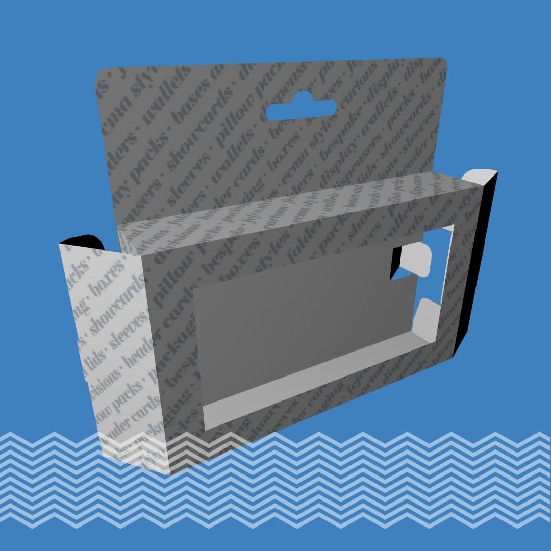 Cardboard carton packaging printer and Cardboard carton manufacturer. Cartons with headers AERO WITH SIDE HEADER AND POSTAL LOCKS. Tams Packaging.